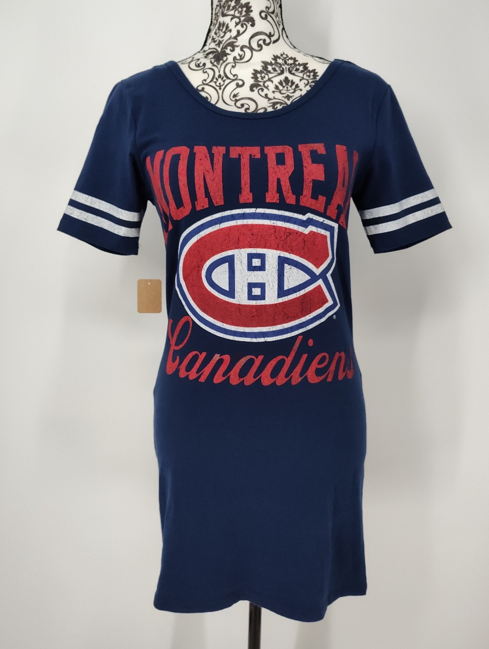 Forever 21 Navy Montreal Canadiens Graphic Mini Dress Women's Large